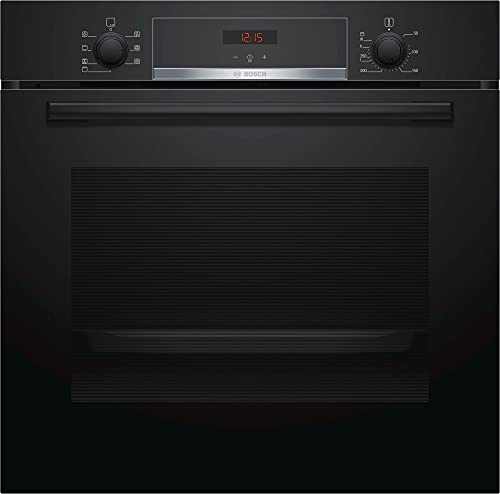 Bosch HBA533BB1 Serie 4 - Horno empotrado/A / 71 L/Negro/Puerta abatible/Pantalla LED / 5 tipos de calefacción/EcoClean Direct/Aire caliente 3D