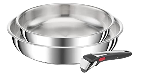 Tefal Set 3P ING6 SS UNCOAT Preference FR 223_Stack.P&P STAINLS ST, Revestimiento de Acero Inoxidable