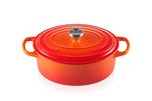 Le Creuset Cocotte oval de hierro fundido, 25 cm, 3, 2 L, Todas Las Fuentes de Calor incluso inducción, Volcanico, 21178250902430