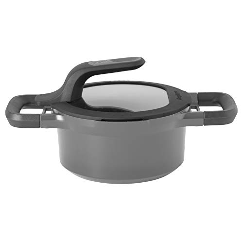 BergHOFF Gem Olla gris con tapa stay-cool 16 cm
