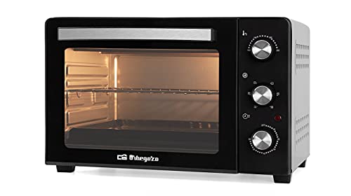 Orbegozo HOT 306 - Horno eléctrico de sobremesa con convección, 30 L, temporizador, termostato regulable, calor superior/inferior, bandeja recogemigas, 1500 W