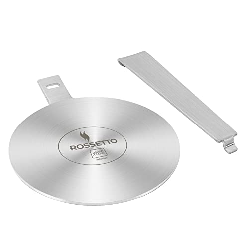 Adaptador placa induccion 14cm,mango desmontable,disco adaptador de placa, difusor de calor de placa de inducción para cafeteras y utensilios de cocina