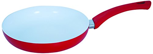 MSV 110496 - Aluminio sartén/con Revestimiento de cerámica, Rojo/Blanco, 22 cm