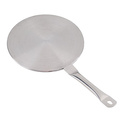 DEWIN Adaptador Induccion - Difusor para Paella De 28 Cm Placa para Paella Convertidor de difusor de Calor de Acero Inoxidable para Suministro doméstico de Cocina de Gas/eléctrica/inducción (24cm)