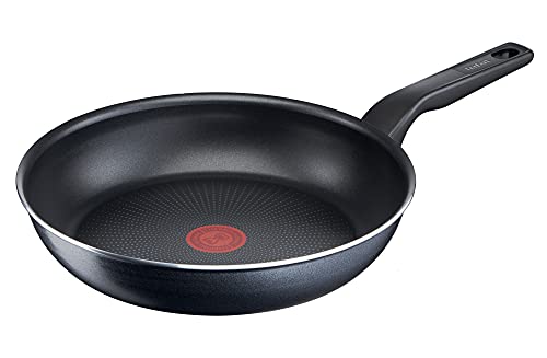 Tefal C38508 XL Force - Sartén de 32 cm, antiadherente, resistente, señal térmica, base difusa, forma extragrande, mango estable, color negro