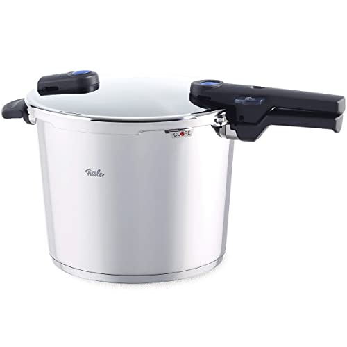 Fissler Vitaquick Olla a presión de inducción, 10 L y 26 cm de diámetro, acero inoxidable, 2 niveles de cocción, apilable