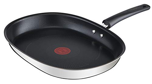 Tefal Emotion - Sartén de pescado (36 cm, revestimiento antiadherente, 10 años, base gruesa, difusión de calor homogénea, elegancia, mango resistente, inducción, indicador de cocción E3021204