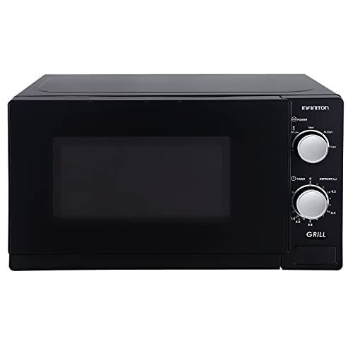 INFINITON MW-A20NG – Microondas, Negro, 20 Litros, 700W, Función Grill 1000W, 9 programas