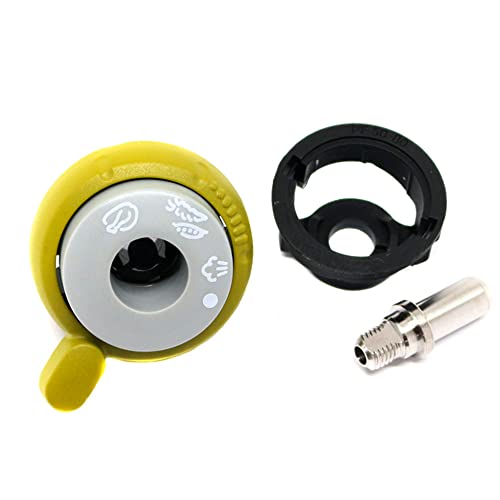 Anakel Home Repuesto Válvula Reguladora de Presión SS-981368 Compatible con Olla Express Tefal Secure 5 Neo, con Cazoleta y Chimenea incluídos, Verde Lima y Gris