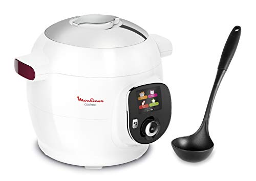 Moulinex Cookeo CE700100 - Olla inteligente, capacidad 6 L, guía paso a paso, cocción a presión, rápida
