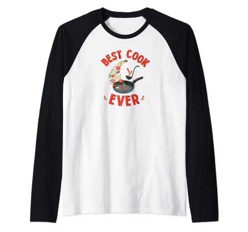 EL MEJOR COCINE, saltear las verduras en la sartén Camiseta Manga Raglan