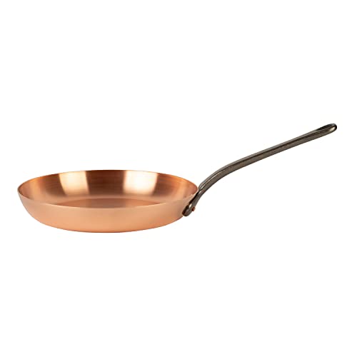 Cuisine Romefort | Sartén de cobre puro de pared gruesa | Sartén de cobre macizo sin revestimiento (L | 28 cm)