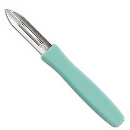 Arcos Serie Gadgets, Cuchillo Mondador Pelapatatas, Hoja de Acero Inoxidable de 60 mm, Mango de Polipropileno Color menta