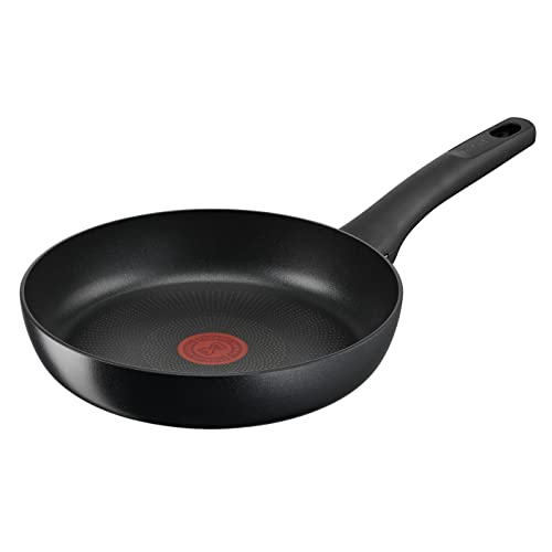 Tefal Sartén Hard Titanium On - Sartén antiadherente de 28 cm, revestimiento antiadherente Thermo-Signal, base Thermo-Fusion, resultados rápidos, embalaje ecológico, fabricado Francia, apto inducción