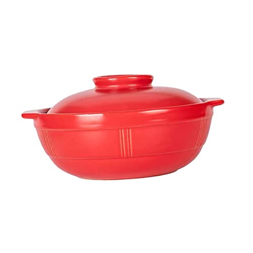 GAXIRE Cacerola De Terracota Con Tapa Olla De Barro Coreana Olla Arrocera Coreana Olla De Arcilla Olla De Estofado Con Tapa Olla De Cerámica Antiadherente Olla De Sopa Delicada Olla De
