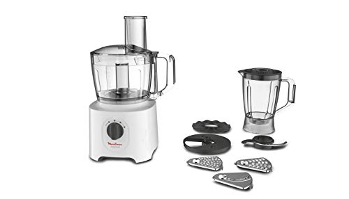 Moulinex FP2461 Easy Force - Robot de cocina todo en uno, 6 accesorios para 25 funciones diferentes, capacidad del recipiente: 1,4 l