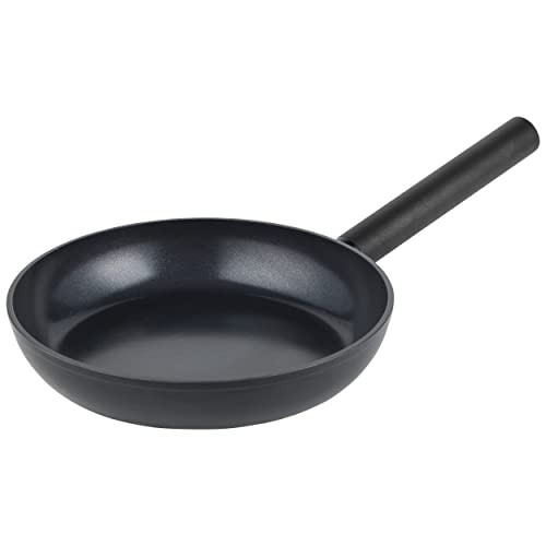 Combekk 211128.02 Recycled Aluminium Frying Pan, Non-Stick Induction Hob Suitable Large Cooking Pan, Ceramic Coating, Strong And Durable, Deep Rounded Sides For Less Mess, 28 cm, Black