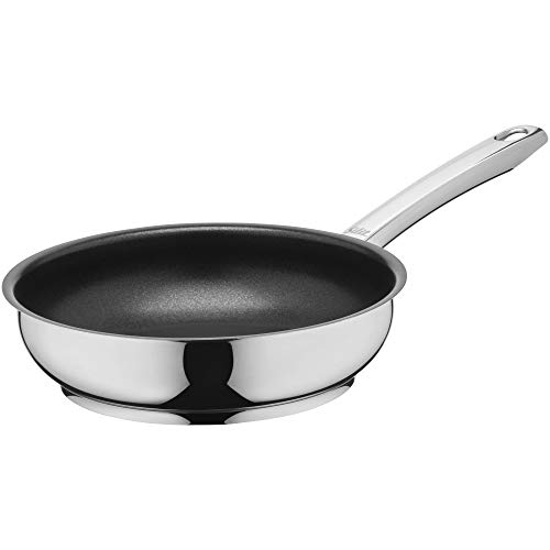 Silit Calabria - Sartén de inducción (20 cm, revestimiento de acero inoxidable, mango de acero inoxidable, apto para horno, para freír sin problemas