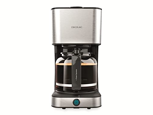 Cecotec Cafetera de Goteo Coffee 66 Heat. 950 W, Tecnología ExtemeAroma, Función Recalentar y Mantener, Jarra Termoresistente de 1,5L, Autoapagado, Acabado en Acero Inoxidable