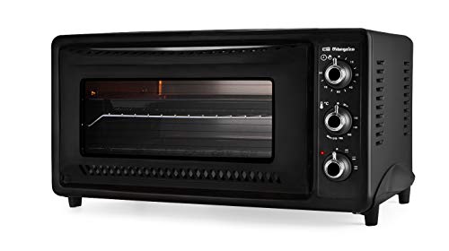 Orbegozo HOT 397 - Horno sobremesa convección, 39 litros de capacidad, luz interior, nivel de bandeja ajustable, temperatura regulable, 1450 W de potencia