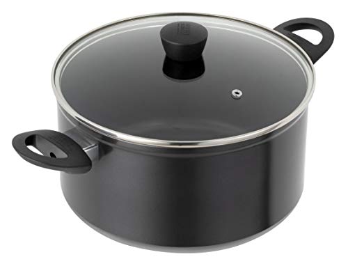 Kuhn Rikon 37457 Easy Induction Kochtopf 5.0L/24cm, 5 litros, Acero Inoxidable, Negro