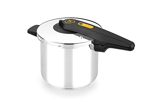 Bra Excellent Olla A Presión Rápida 7L, Apertura Tipo Tijera, Acero Inox 18/10, Fácil De Utilizar Y Segura, Apta Para Todo Tipos De Cocinas E Inducción