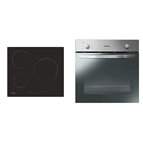 Candy CH63CT, Placa Vitrocerámica, 3 Zonas + Smart FCS 100 X/E, Horno Eléctrico, 70L