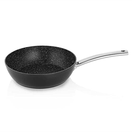 Orbegozo SARTEN HONDA ALUMINIO FORJADO 32 CM. RECUBRIMIENTO PIEDRA ANTIADHERENTE. Mango acero inox.