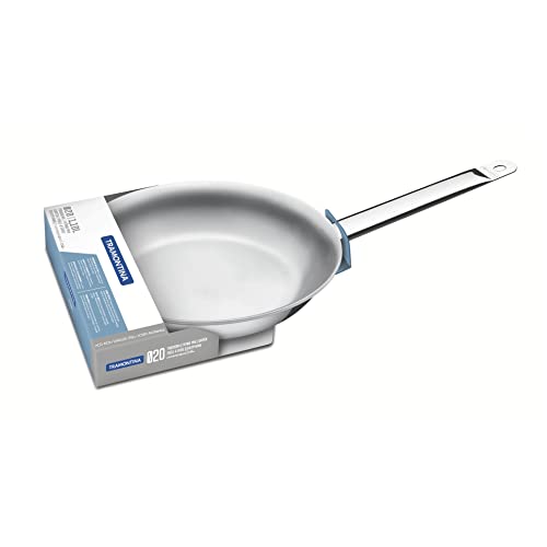 Tramontina - Sartén Professional, de Acero Inoxidable y Terminación Brillante, con Fondo Triple y Mango, 20 cm y 1,1 L