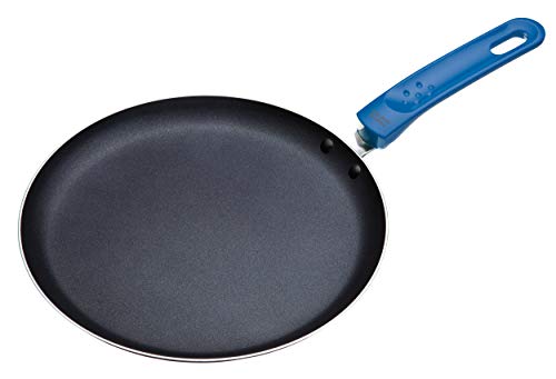 KitchenCraft Colourworks Sartén para Crepes Antiadherente Ecológica Libre de PTFE 24 cm Azul