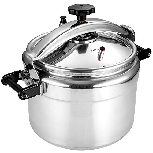 FAGOR Chef Extremen – Olla a presión rápida de 22 L, fabricada en aluminio extra grueso, uso profesional, 3 sistemas de seguridad, junta de silicona médica para una mayor duración. NO APTA INDUCCIÓN