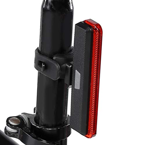Jopwkuin Luz Trasera de Bicicleta, Luz Trasera de Bicicleta Alimentada por Batería Modo 3 Que Mejora la Seguridad de Conducción Color de Luz Roja Color de Carcasa Negra Material Plástico para