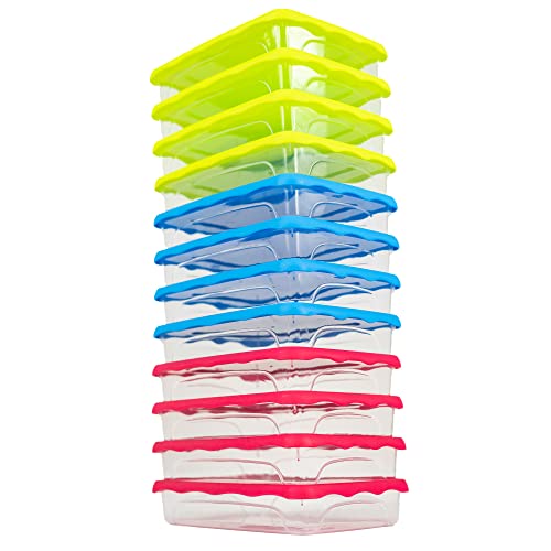 KOLYNDO Pack Tupper Embutido Nevera 12 unidades - Envases Organizador Frigorífico de 0,5 L - Fiambrera Embutido Nevera Sin bpa para Comida Tupper Plástico