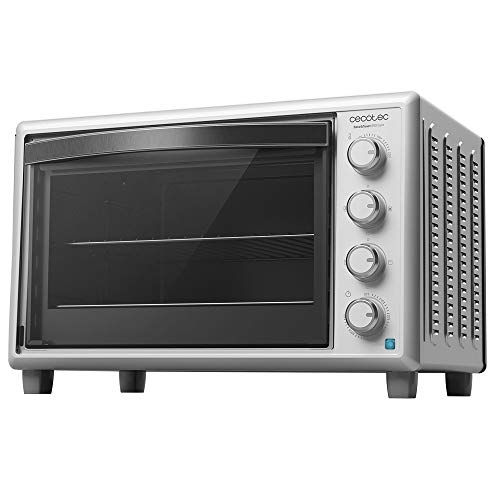 Cecotec Horno de sobremesa Bake&Toast 890 Gyro. 2200 W, Capacidad 60 litros, Cocina por convección, 12 Funciones, Incluye Rustidor Giratorio, Luz Interior, Puerta de Doble Cristal