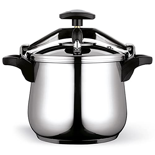 FAGOR ® Fagor Clasica olla a presión rápida, 10 L, fabricada en acero Inoxidable 18/10, apta para todo tipo de cocinas, INDUCCION total, fondo termodifusor IMPAKSTEEL, 3 Sistemas de Seguridad, express