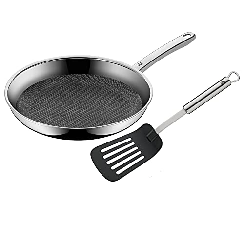 WMF Profi Resist - Sartén para inducción (28 cm, con revestimiento multicapa, estructura de panal, mango de acero inoxidable, apta para horno)