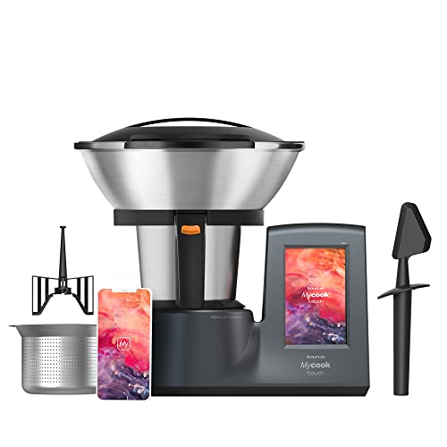 Taurus Mycook Touch - Robot de Cocina con wifi, 1600W, 2L, hasta 140º, multifunción, miles de recetas gratuitas e ilimitadas, app mycook, conectividad con tu smartphone, vaporera, cestillo