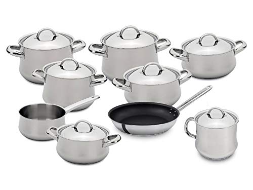Silampos Batería de Cocina set de 9 piezas Acero Inoxidable - Induccion