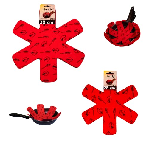 Protector De Ollas Y Sartenes Antideslizante. Separador De Ollas para Proteccion De Paellas Platos Utensilios De Cocina Cazuelas y vajilla de Loza