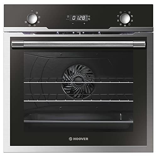 Hoover H-OVEN 500 - HOZ5870IN - Horno pirolítico, 70 litros, 3 resistencias, Temporizador, 9 funciones, Ventilador de enfriamiento, A, Inox y Negro