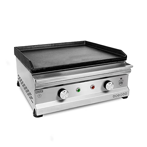 Romux® Plancha Cocina | Plancha Electrica | 480x430x240 mm | Calentamiento rapido | Antiadherente libre de PFOA | Resistente al Rayado | Potencia 2.5 kW