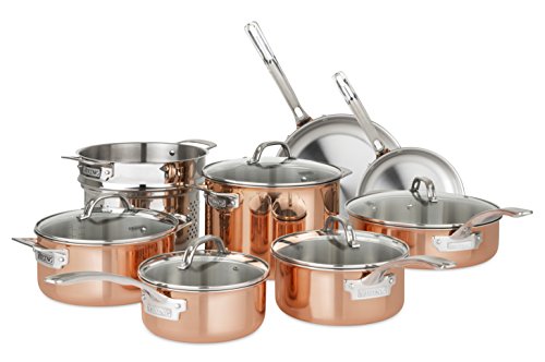 Viking 40571-9993C Culinary - Batería de cocina (acero inoxidable, cobre)