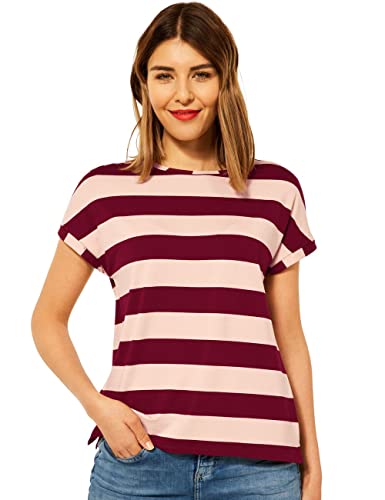 Street One A318003 Camiseta de Rayas, Copper Red, 38 para Mujer