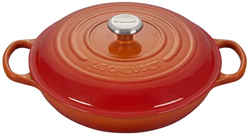 Le Creuset Cacerola baja de hierro fundido, 30 cm, 3, 5 L, Volcanico, 21180300902430