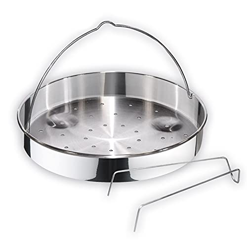 Cestillo perforado + tripode, MAGEFESA, universal de 20cm, fabricado en acero inoxidable, para ollas a presión de 22cm.