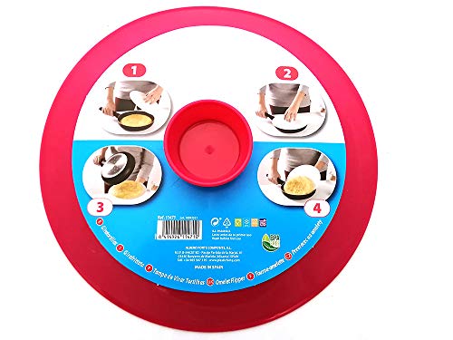 LCQI Tapa Volteatortillas Dar Vuelta Gira Tortilla Patata (ROJA)