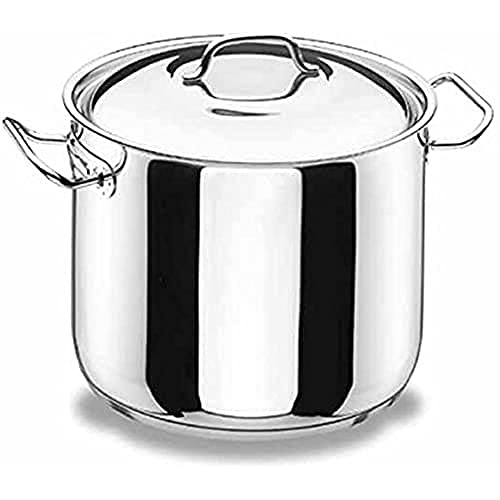 Lacor - 72129 - Olla Super Alta Con Tapa Profesional 28 cm Inox