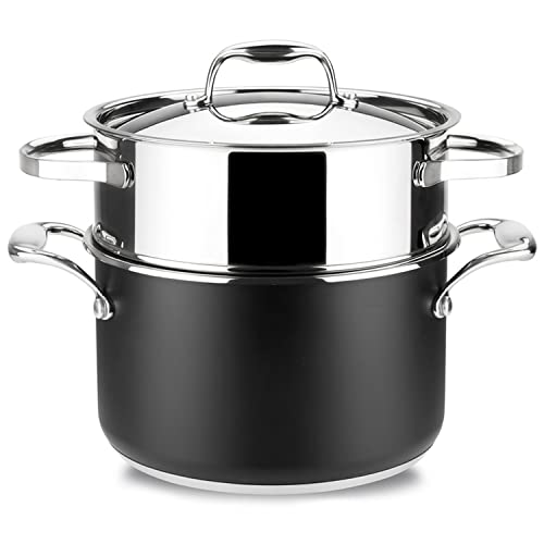 MAGEFESA ® Prisma Olla vaporera de 20cm, Cocina al Vapor, Fabricado en Acero Inoxidable 18/10, Apto para Todo Tipo de Cocina, Incluido induccion, fácil Limpieza, Apto para lavavajillas y Horno