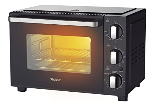Sauber - Horno Sobremesa SERIE 3-1400 CONVECCIÓN - 20 Litros - potencia 1.400 watios - Color Negro