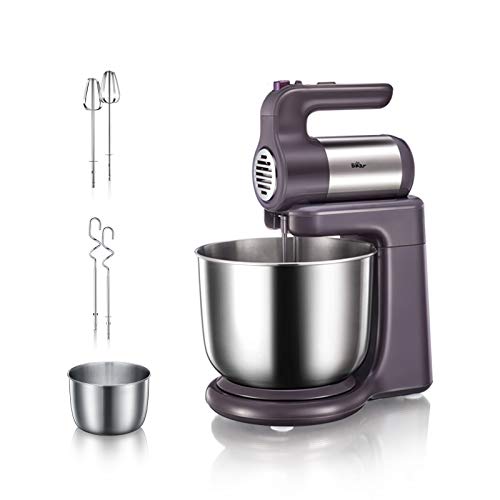 Bear Batidora Amasadora, Capacidad 4L, 300W Amasadora, 5 Velocidades Amasadora para Repostería, Amasar, Batir, Mezclar, BPA Free, 2 Ganchos Para masa & 2 Batidoras [CE ERP LFGB ROHS Certificación]